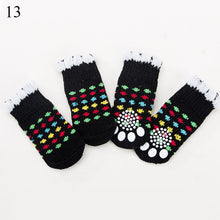 Load image into Gallery viewer, 4pcs/Set Cute Puppy Dog Knit Socks Small Dogs Cotton Anti-Slip Cat Shoes For Autumn Winter Indoor Wear Slip On Paw Protector
